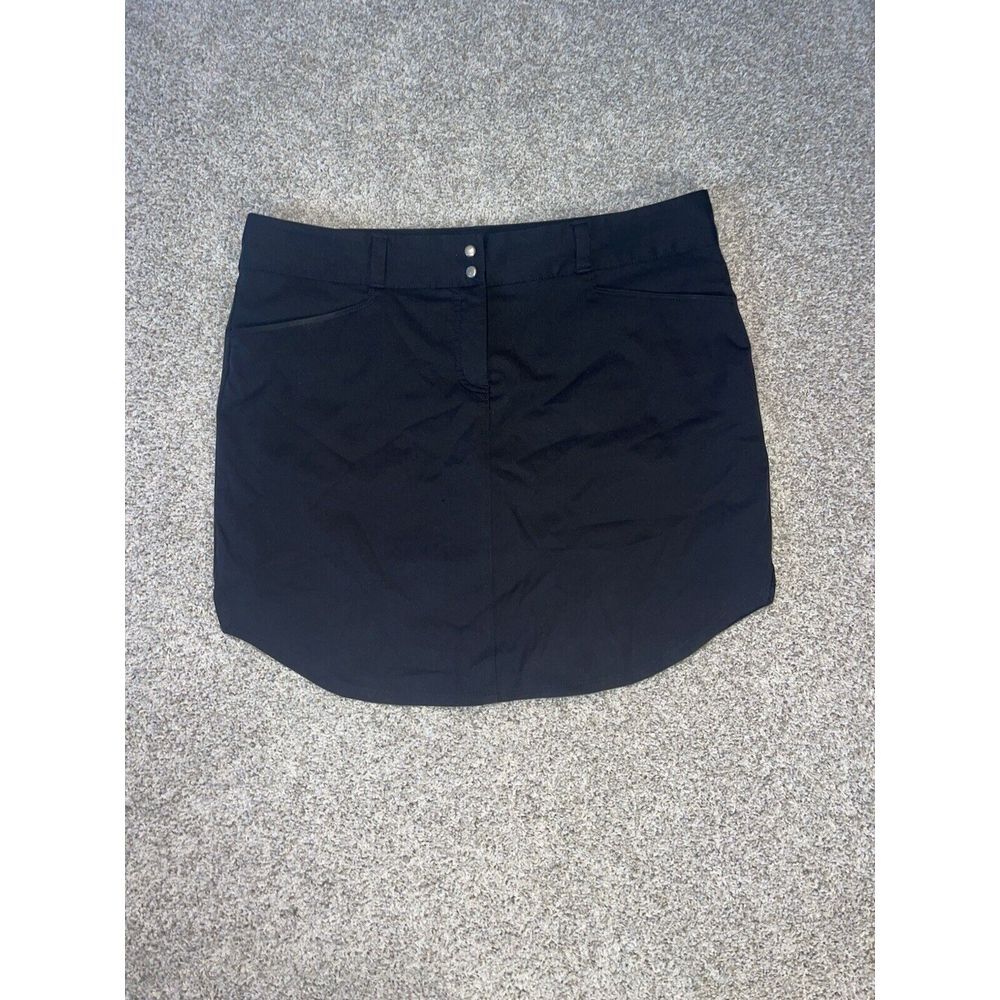 Adidas Essentials 3 Stripes Womens‎ Black Athletic Skort Sz 12